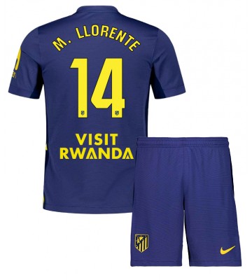 Atletico Madrid Marcos Llorente #14 Segunda Equipación Niños 2025-26 Manga Corta (+ Pantalones cortos)